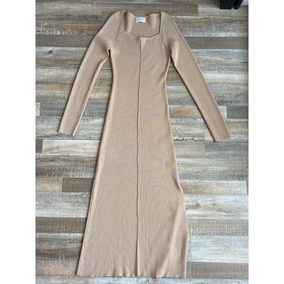 DISSH Lena Long Sleeve Knit Dress in Wheat Size XL - Picture 2 of 7